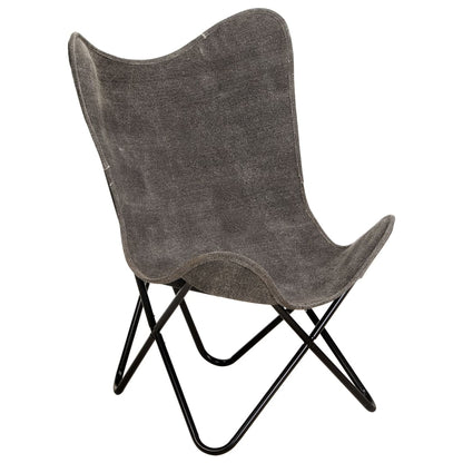 vidaXL Butterfly-Sessel Anthrazit Canvas
