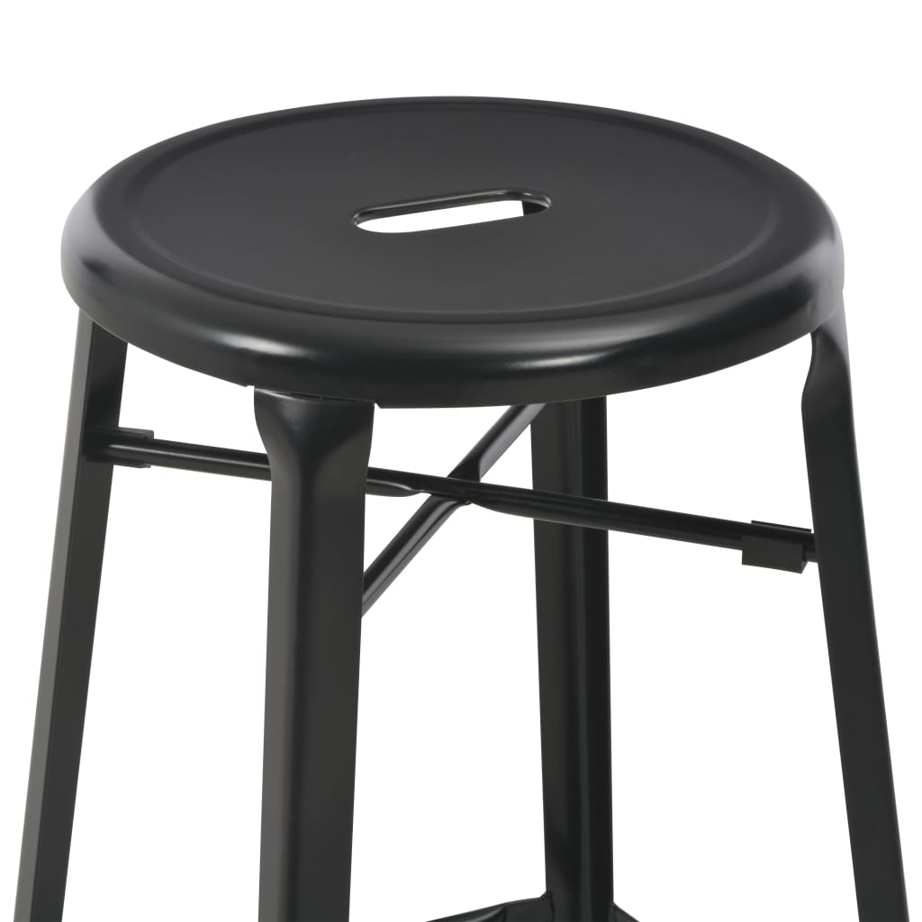 vidaXL 3-teiliges Bar-Set Stahl Schwarz