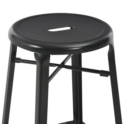 vidaXL 3-teiliges Bar-Set Stahl Schwarz