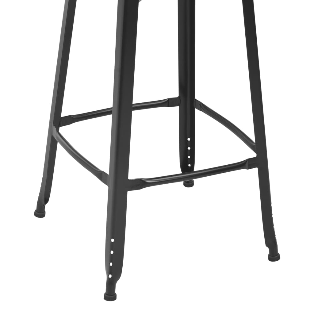vidaXL 3-teiliges Bar-Set Stahl Schwarz