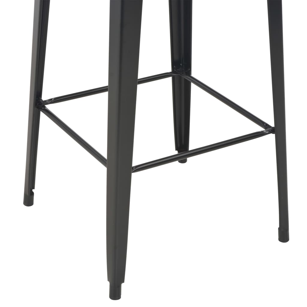 vidaXL 3-teiliges Bar-Set Stahl Schwarz