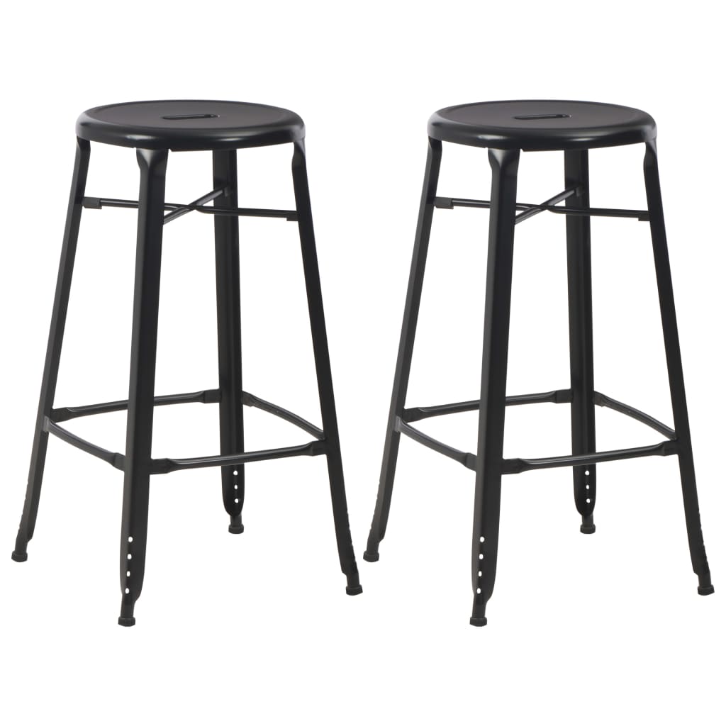 vidaXL 3-teiliges Bar-Set Stahl Schwarz