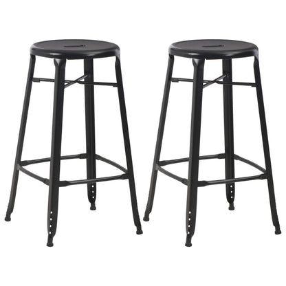 vidaXL 3-teiliges Bar-Set Stahl Schwarz