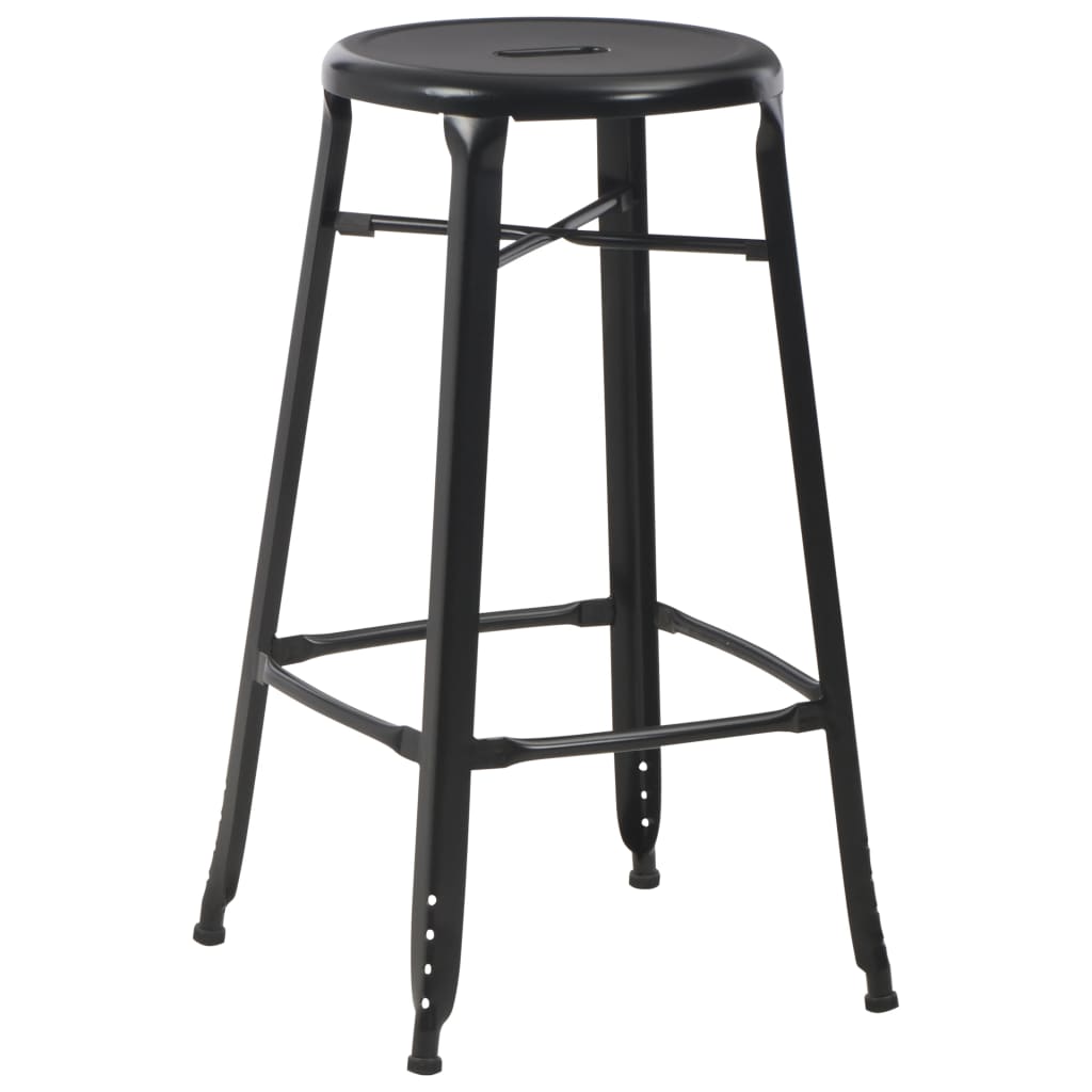 vidaXL 3-teiliges Bar-Set Stahl Schwarz