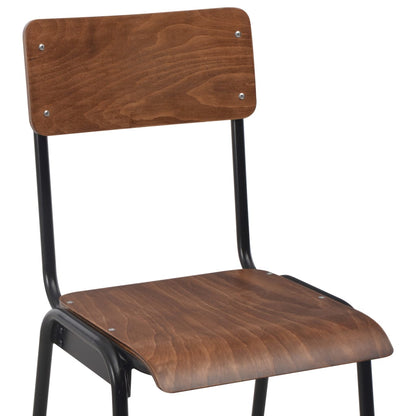 vidaXL 3-teiliges Bar-Set Stahl Braun Schwarz