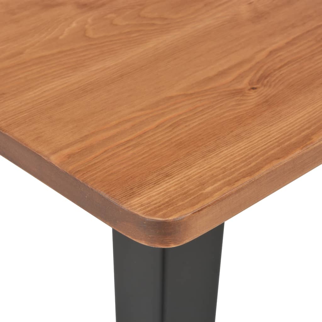 vidaXL 3-teiliges Bar-Set Stahl Braun Schwarz