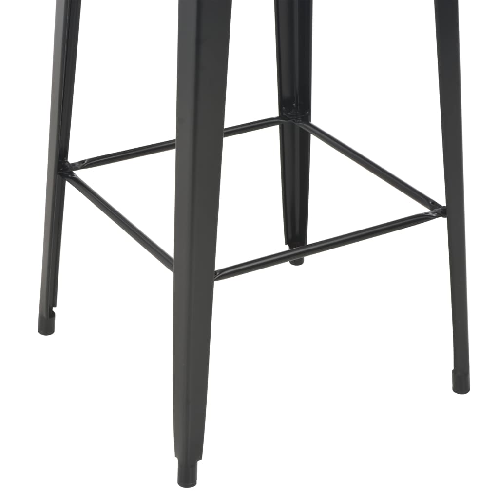 vidaXL 3-teiliges Bar-Set Stahl Braun Schwarz