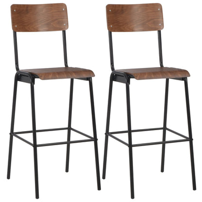 vidaXL 3-teiliges Bar-Set Stahl Braun Schwarz
