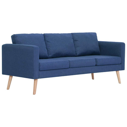 vidaXL 2-tlg. Sofagarnitur Stoff Blau