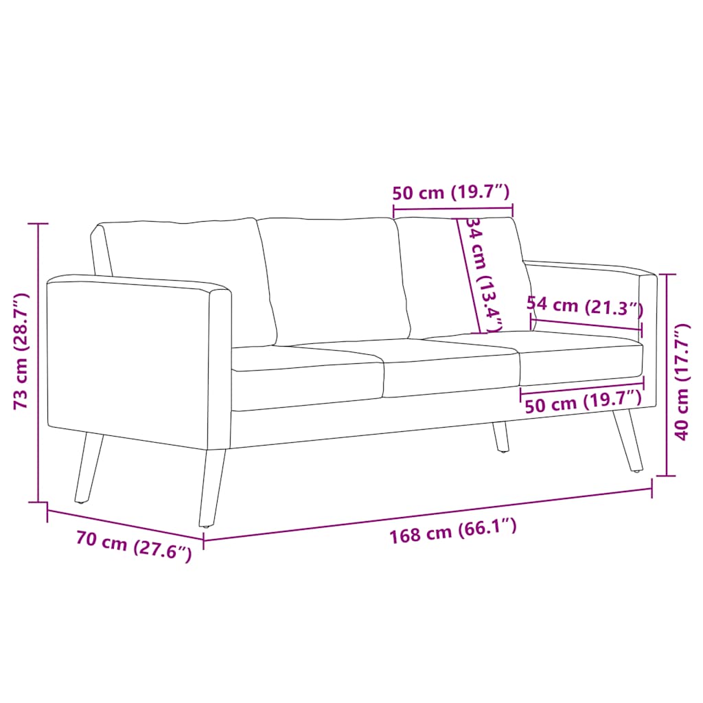 vidaXL 2-tlg. Sofagarnitur Stoff Blau