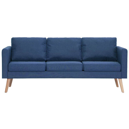 vidaXL 2-tlg. Sofagarnitur Stoff Blau