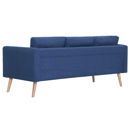 vidaXL 2-tlg. Sofagarnitur Stoff Blau