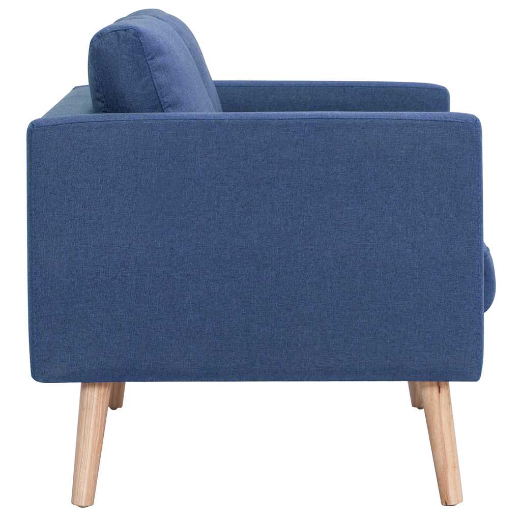 vidaXL 2-tlg. Sofagarnitur Stoff Blau