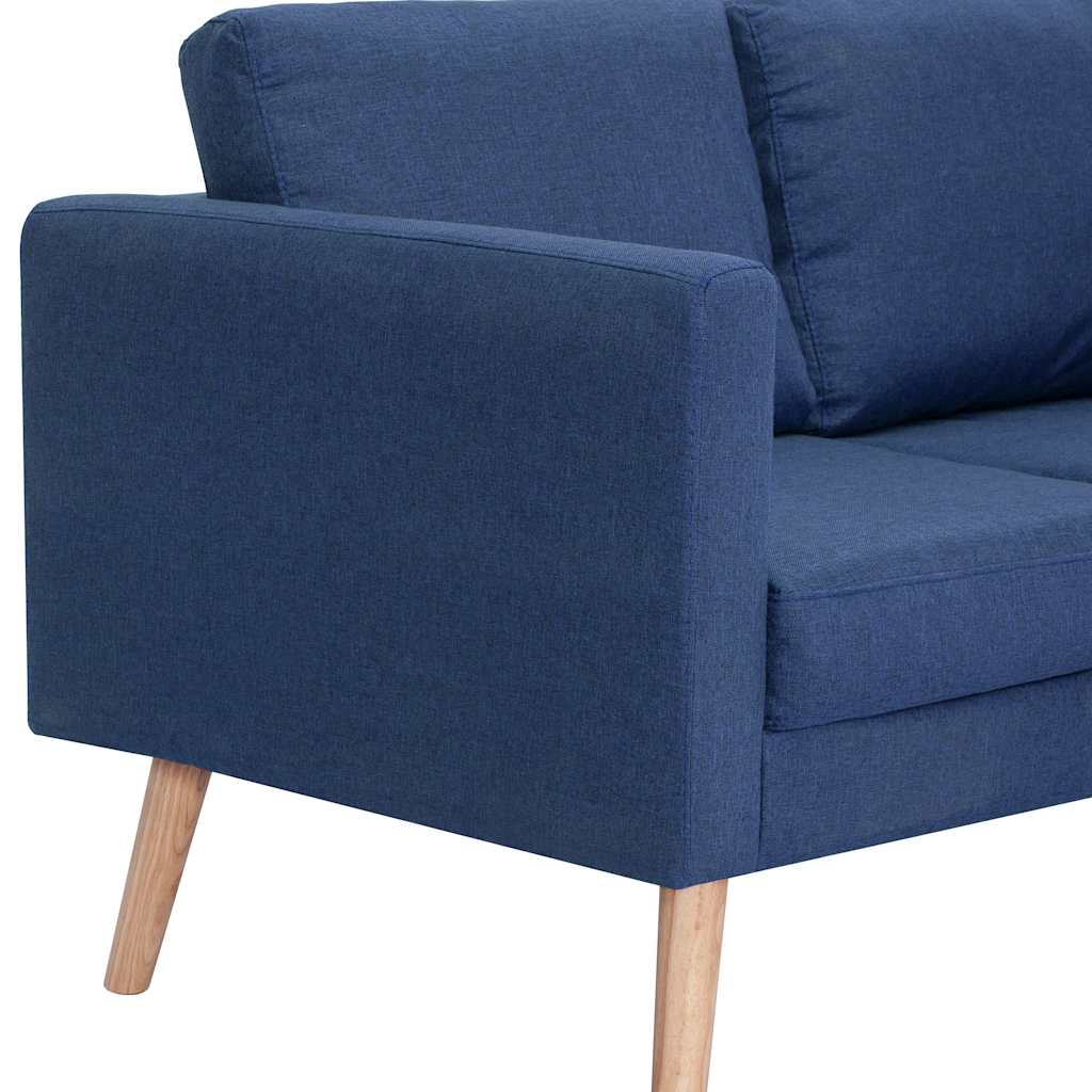 vidaXL 2-tlg. Sofagarnitur Stoff Blau