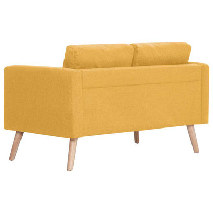 vidaXL 2-tlg. Sofagarnitur Stoff Gelb