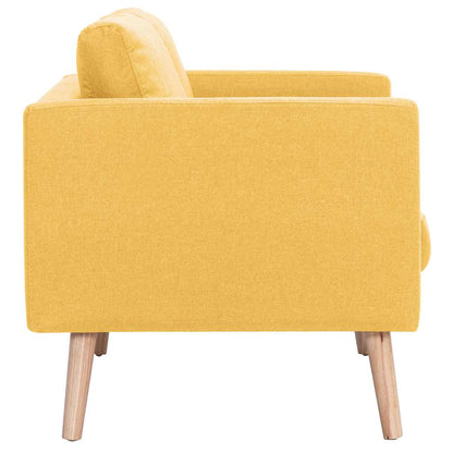 vidaXL 2-tlg. Sofagarnitur Stoff Gelb
