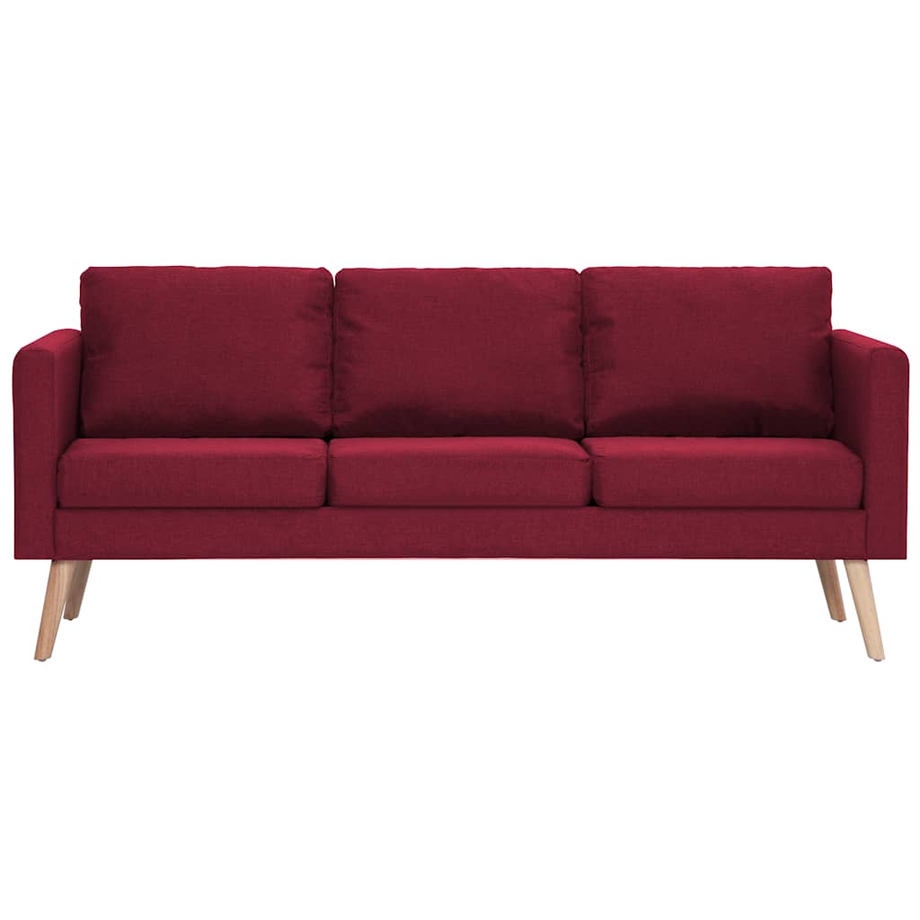 vidaXL 2-tlg. Sofagarnitur Stoff Weinrot