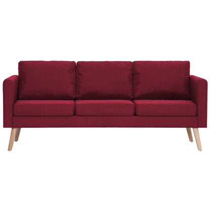 vidaXL 2-tlg. Sofagarnitur Stoff Weinrot