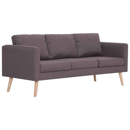 vidaXL 2-tlg. Sofagarnitur Stoff Taupe