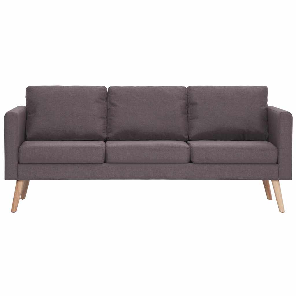 vidaXL 2-tlg. Sofagarnitur Stoff Taupe