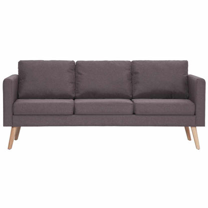 vidaXL 2-tlg. Sofagarnitur Stoff Taupe