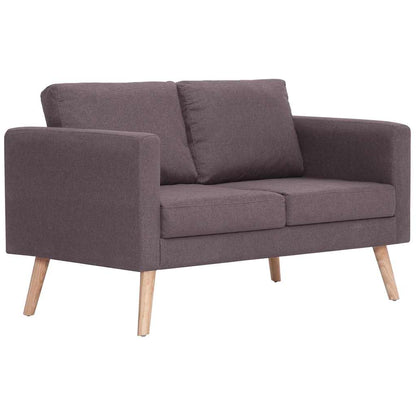 vidaXL 2-tlg. Sofagarnitur Stoff Taupe