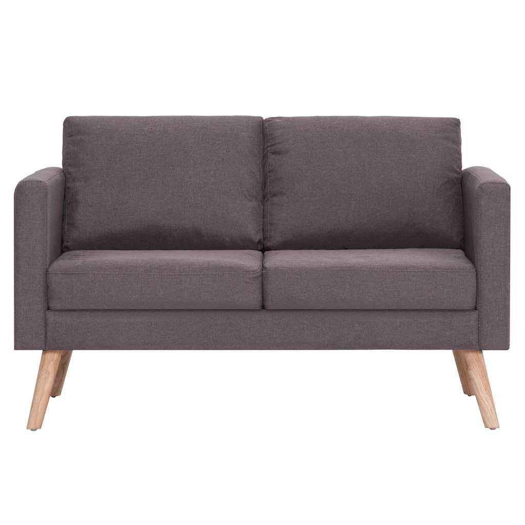 vidaXL 2-tlg. Sofagarnitur Stoff Taupe