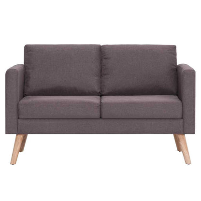 vidaXL 2-tlg. Sofagarnitur Stoff Taupe