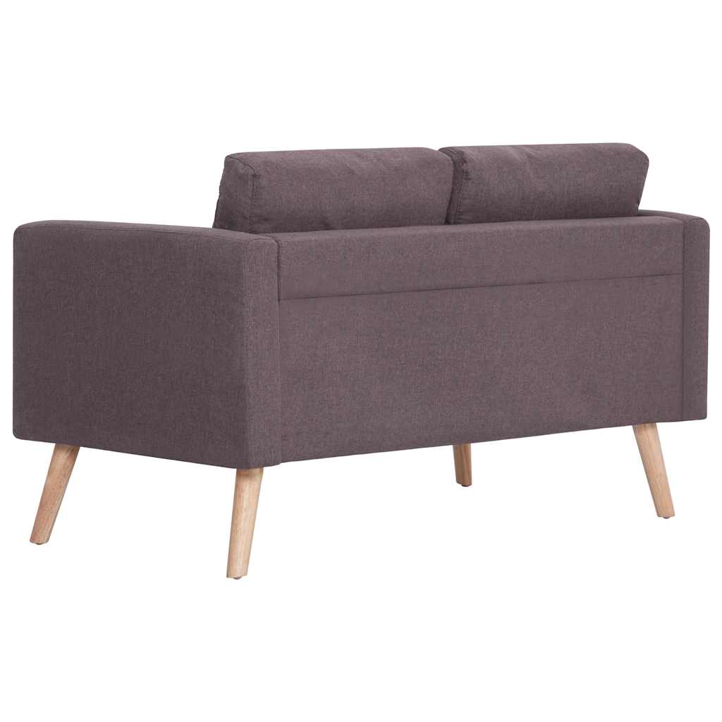 vidaXL 2-tlg. Sofagarnitur Stoff Taupe