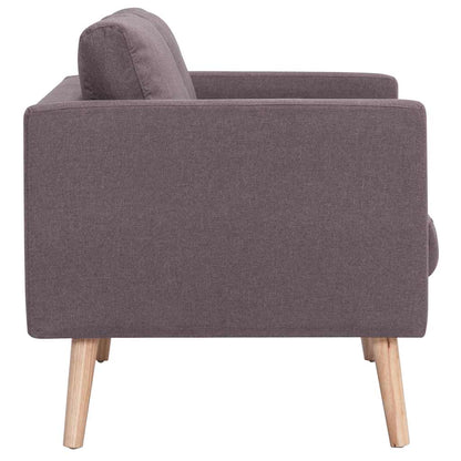 vidaXL 2-tlg. Sofagarnitur Stoff Taupe