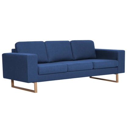vidaXL 2-tlg. Sofagarnitur Stoff Blau