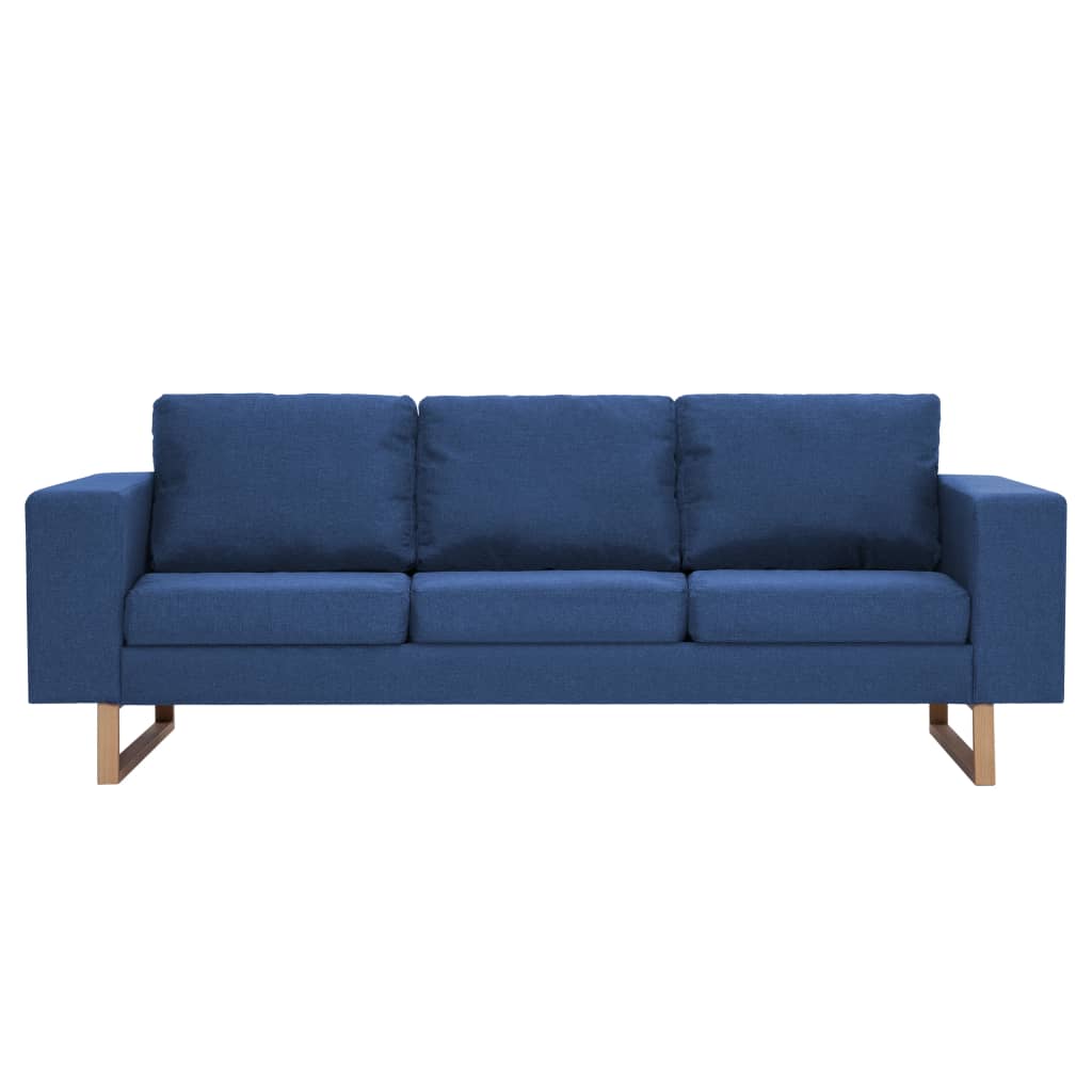 vidaXL 2-tlg. Sofagarnitur Stoff Blau