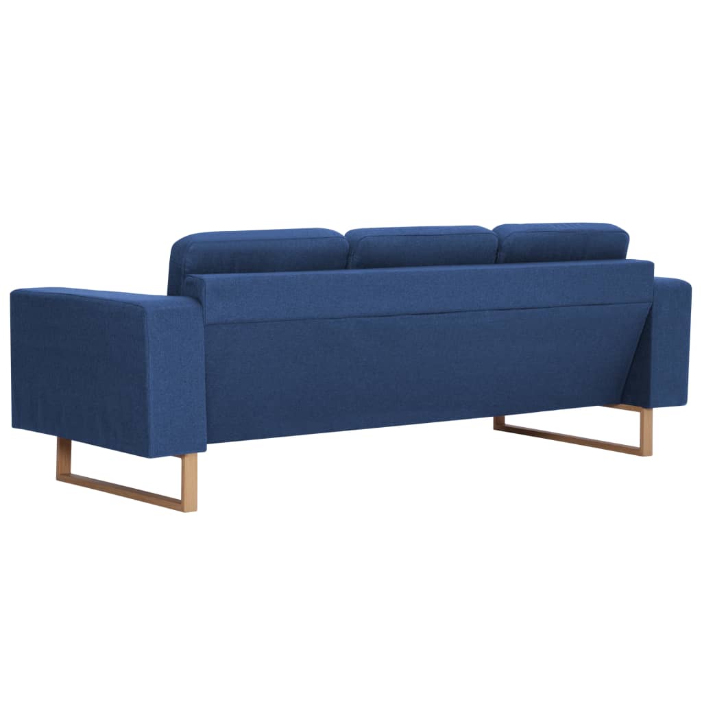 vidaXL 2-tlg. Sofagarnitur Stoff Blau