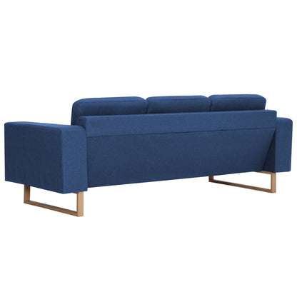 vidaXL 2-tlg. Sofagarnitur Stoff Blau