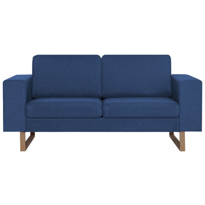 vidaXL 2-tlg. Sofagarnitur Stoff Blau