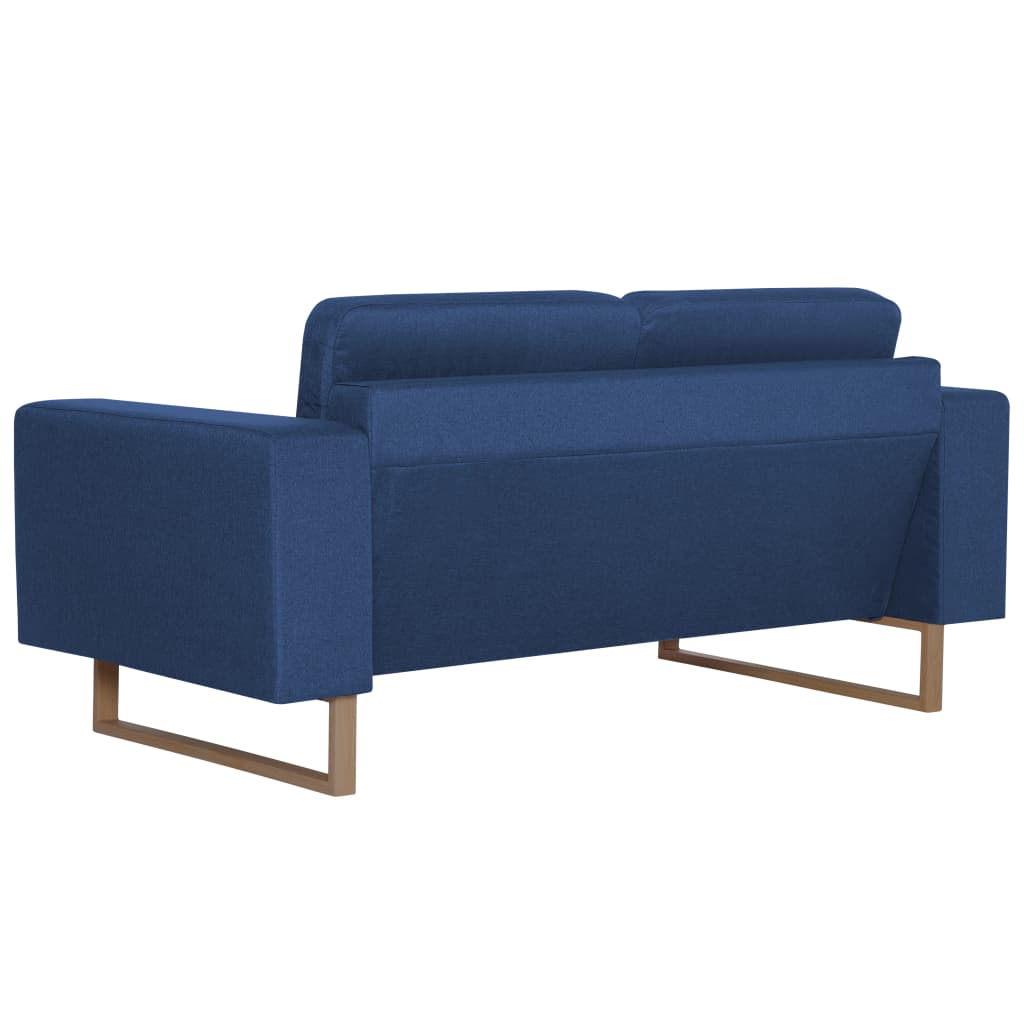 vidaXL 2-tlg. Sofagarnitur Stoff Blau