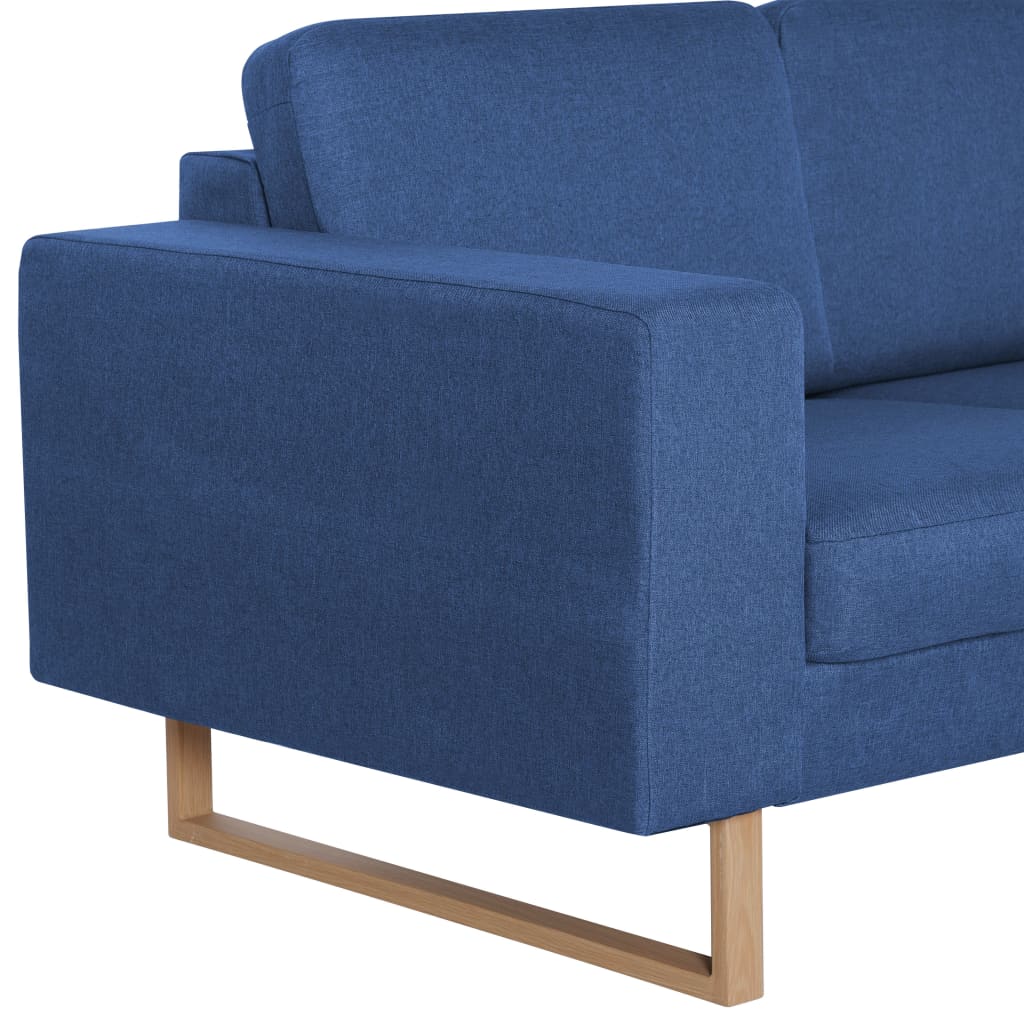 vidaXL 2-tlg. Sofagarnitur Stoff Blau