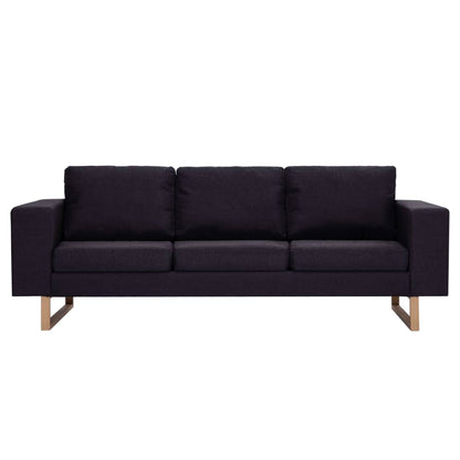 vidaXL 2-tlg. Sofagarnitur Stoff Schwarz