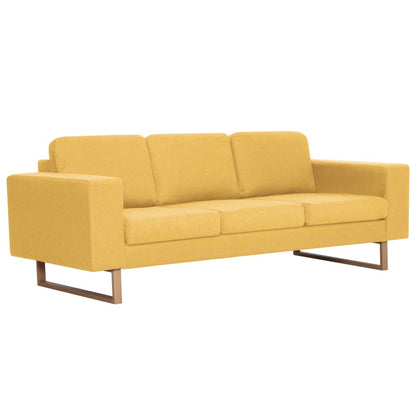 vidaXL 2-tlg. Sofagarnitur Stoff Gelb