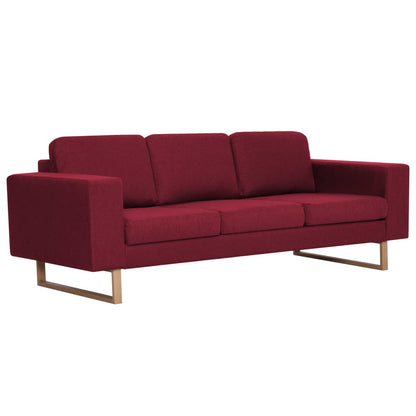 vidaXL 2-tlg. Sofagarnitur Stoff Weinrot