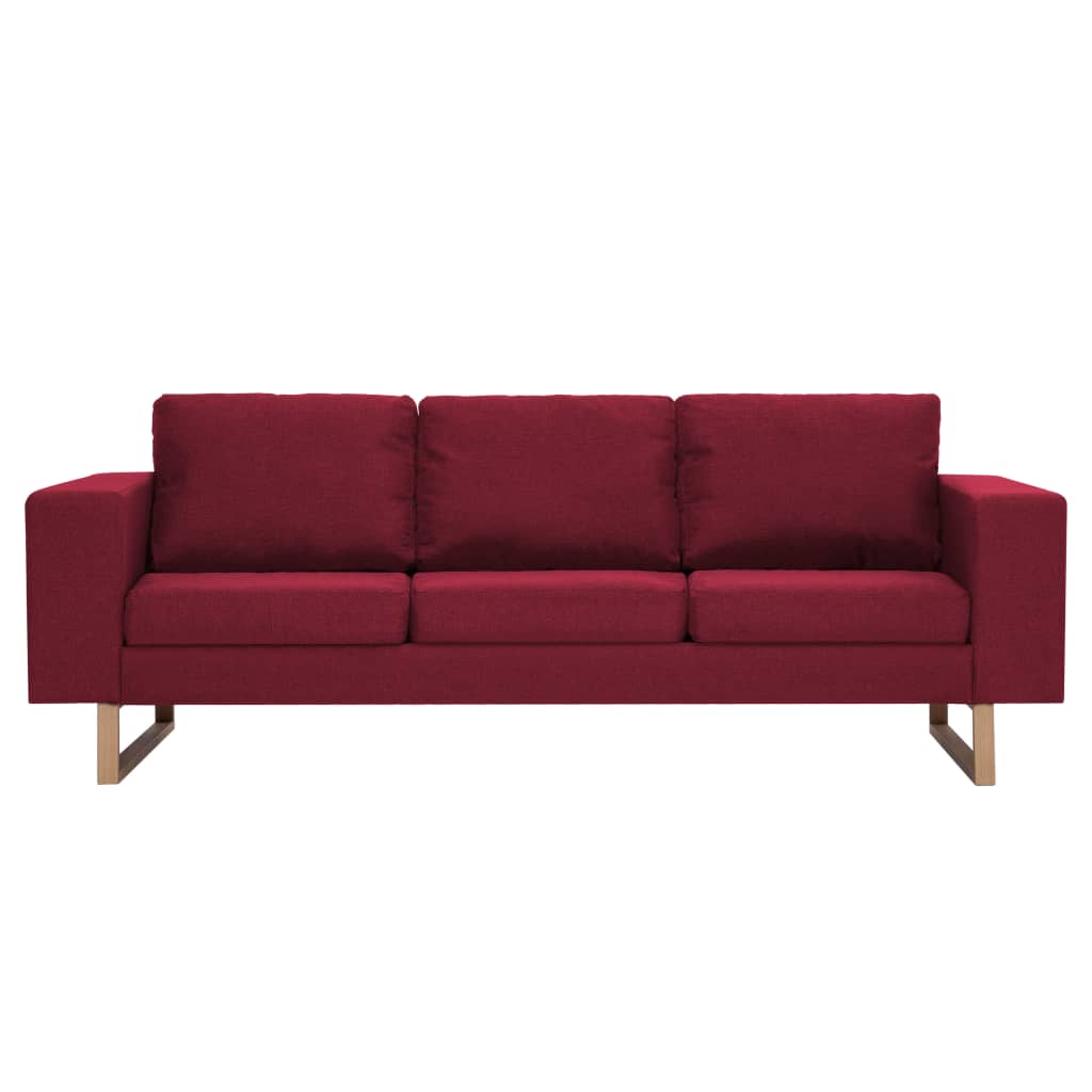 vidaXL 2-tlg. Sofagarnitur Stoff Weinrot