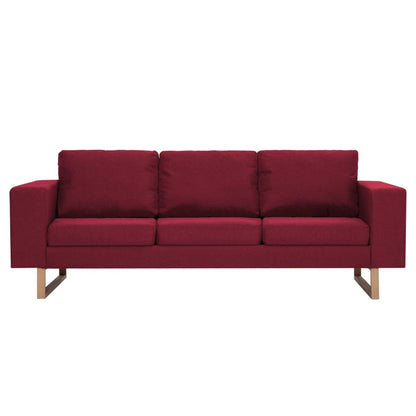 vidaXL 2-tlg. Sofagarnitur Stoff Weinrot