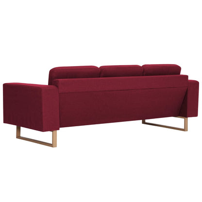 vidaXL 2-tlg. Sofagarnitur Stoff Weinrot