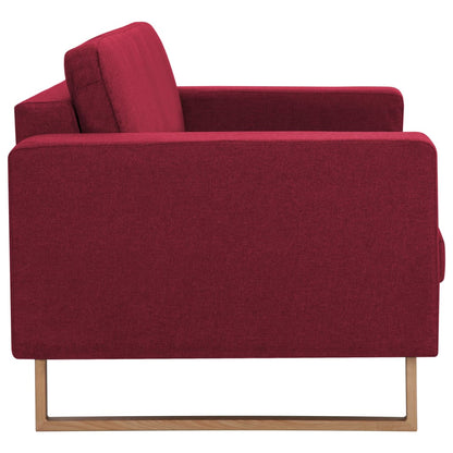 vidaXL 2-tlg. Sofagarnitur Stoff Weinrot