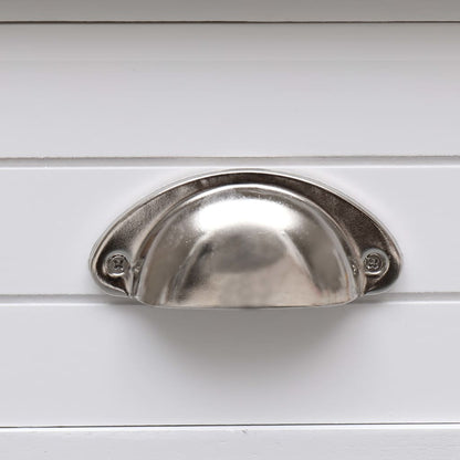 Beistelltisch Weiß 40x40x40 cm Paulownia Holz