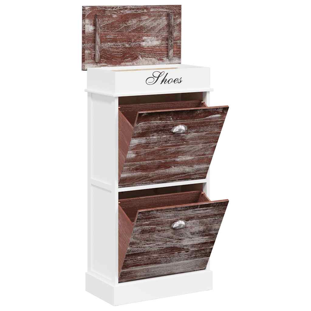 vidaXL Schuhschrank Braun 50 x 28 x 98 cm Paulownia Holz