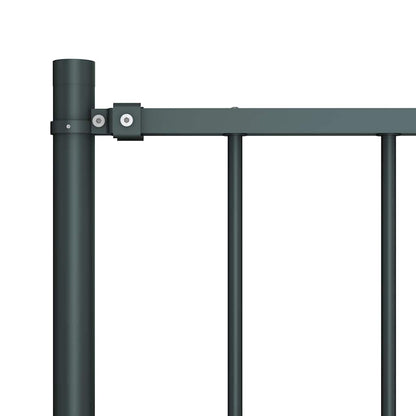 vidaXL Zaunelement mit Pfosten Pulverbeschichteter Stahl 1,81x0,75 m Anthrazit