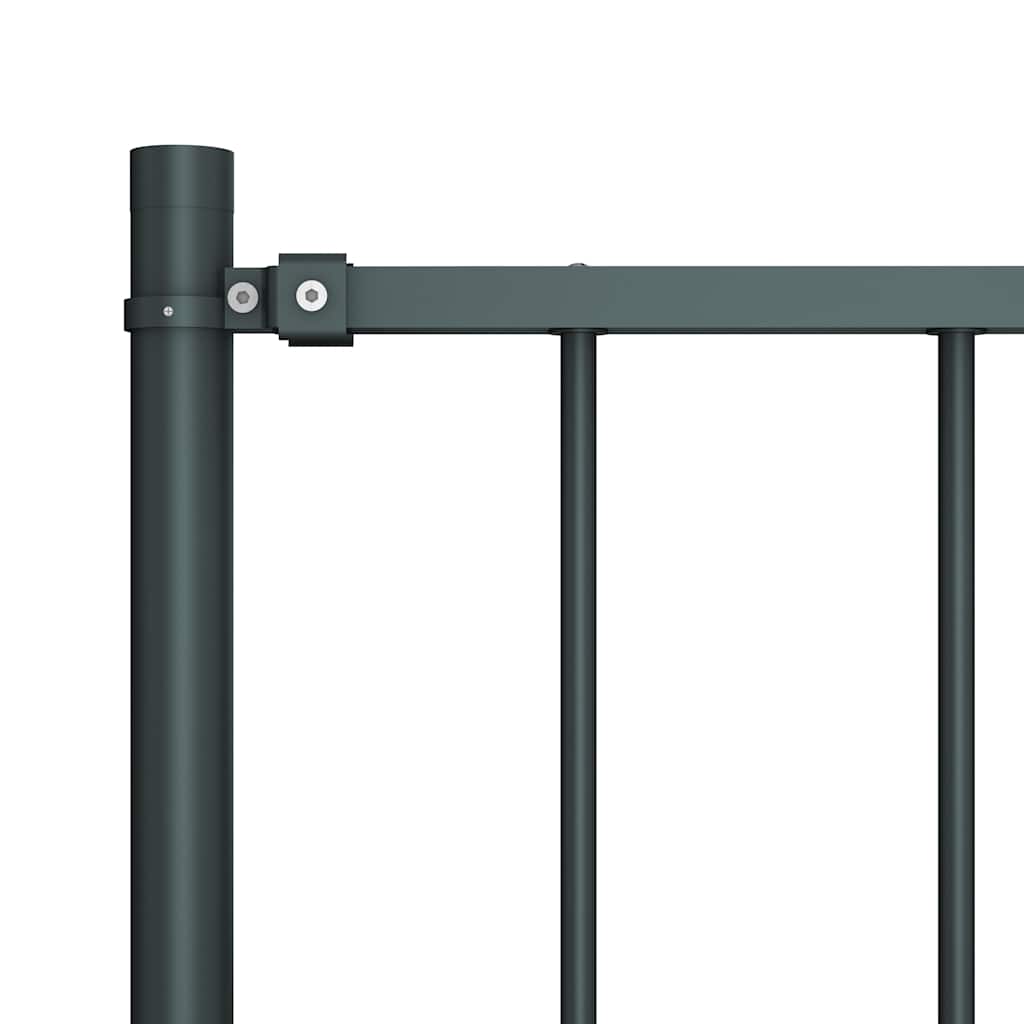 vidaXL Zaunelement mit Pfosten Pulverbeschichteter Stahl 1,81x1 m Anthrazit