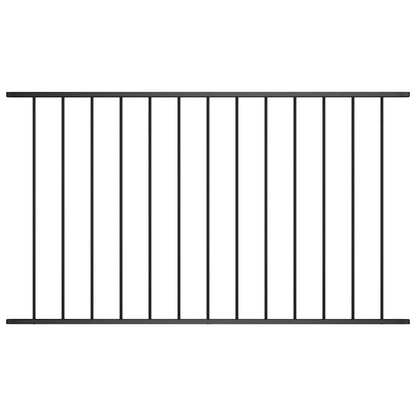 vidaXL Zaunelement Pulverbeschichteter Stahl 1,63x1 m Schwarz