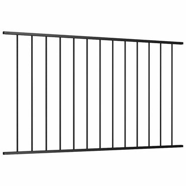 vidaXL Zaunelement Pulverbeschichteter Stahl 1,63x1 m Schwarz